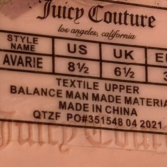 SIZE 9 Juicy Couture Avarie Knit Slip-on Joggers Sneakers - Pink Camo Studded - Picture 15 of 16